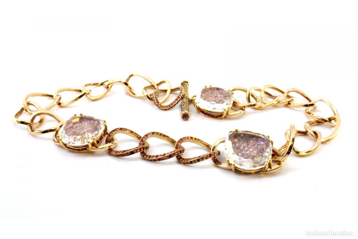 Joyeria: Collar de Oro 19,2K con cuarzo y diamantes - Foto 2