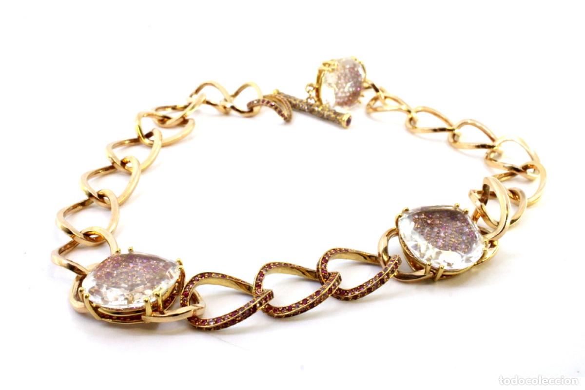 Joyeria: Collar de Oro 19,2K con cuarzo y diamantes - Foto 3