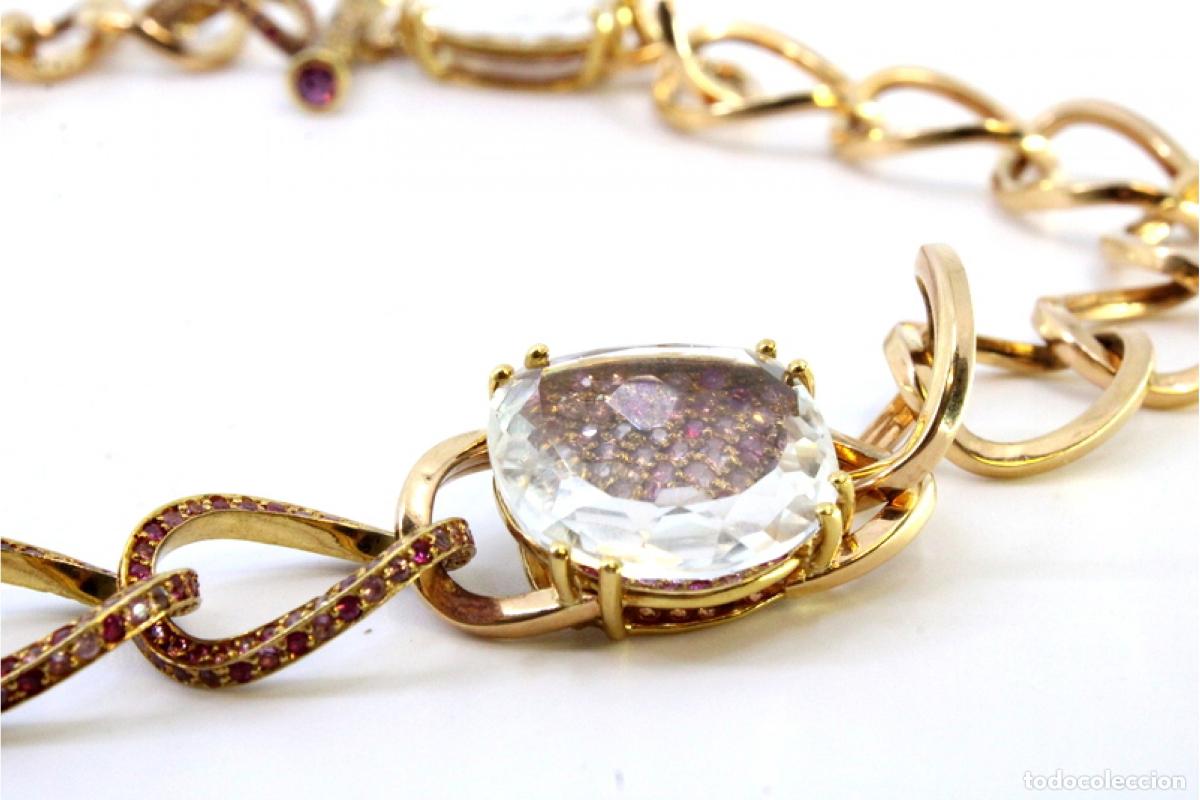 Joyeria: Collar de Oro 19,2K con cuarzo y diamantes - Foto 7