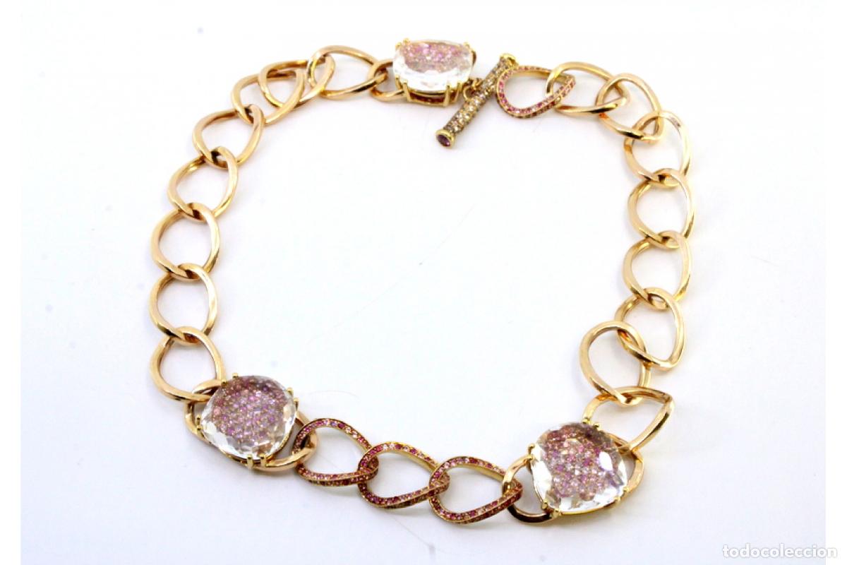 Joyeria: Collar de Oro 19,2K con cuarzo y diamantes - Foto 8