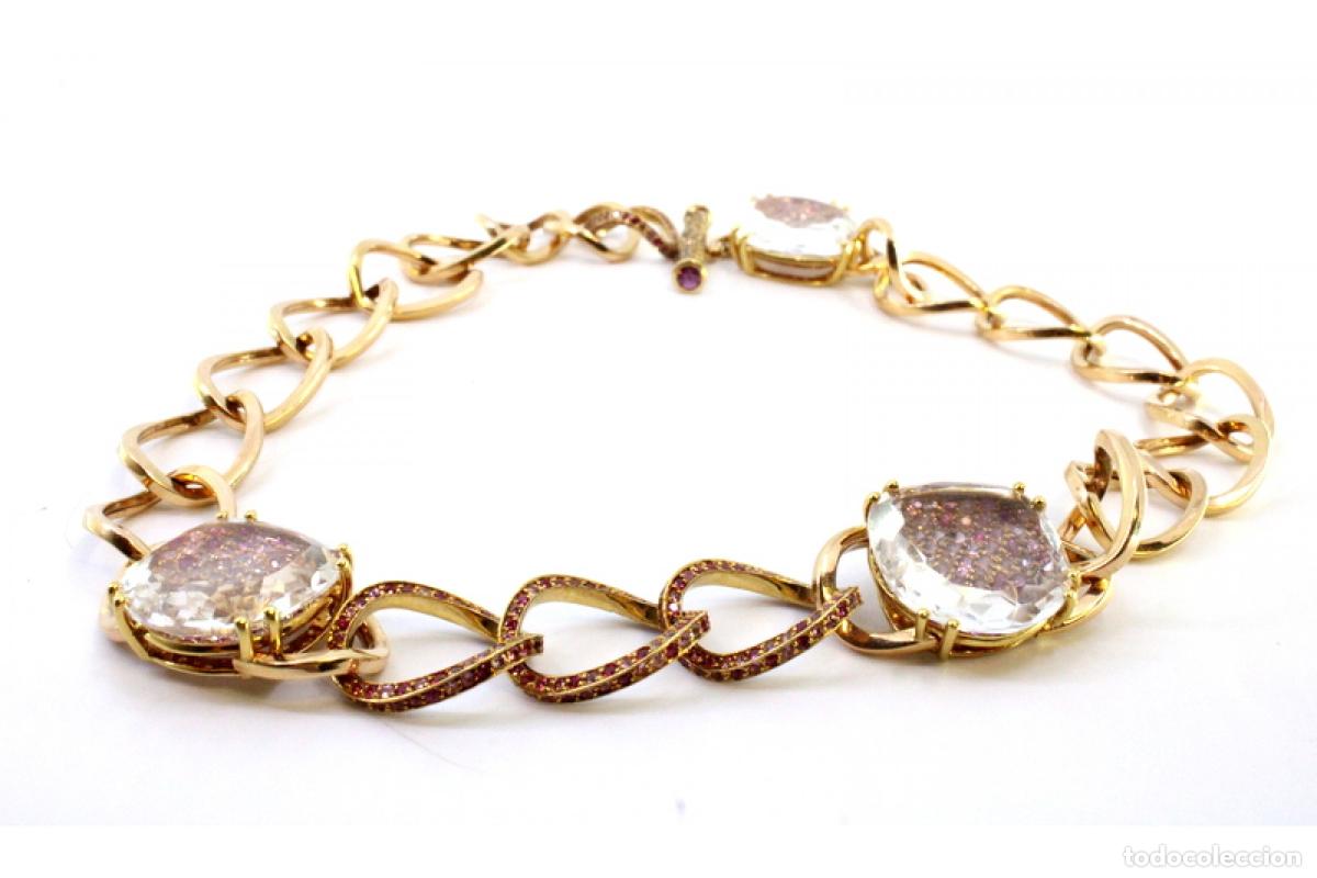 Joyeria: Collar de Oro 19,2K con cuarzo y diamantes - Foto 9