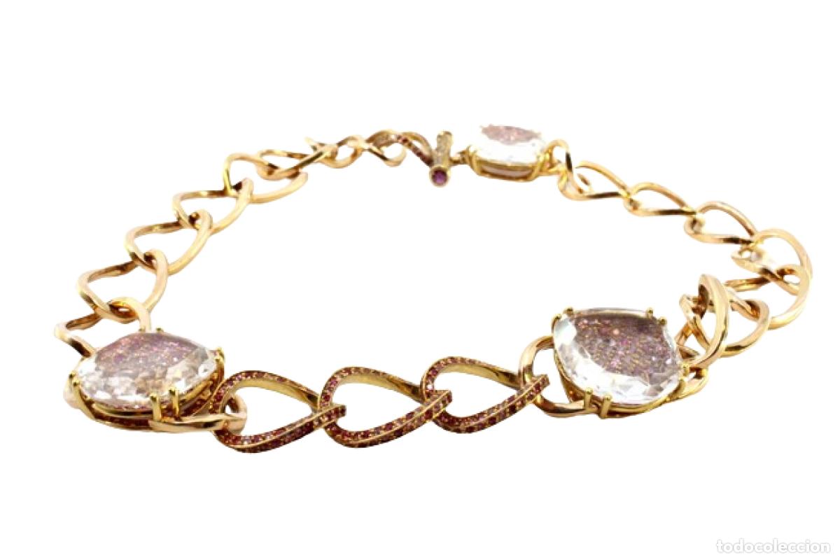 Joyeria: Collar de Oro 19,2K con cuarzo y diamantes - Foto 1