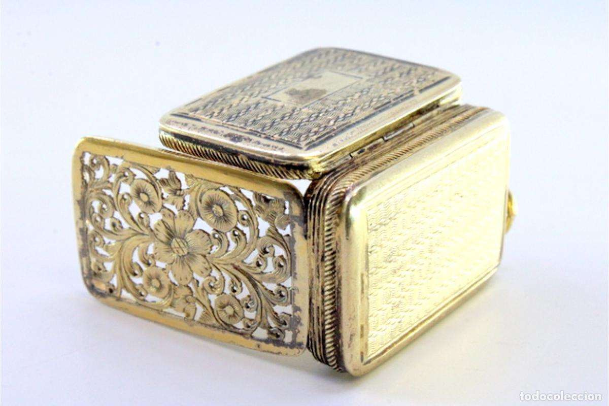 Joyeria: Caja de vinagreta de plata, de la &eacute;poca de Jorge III. - Foto 8