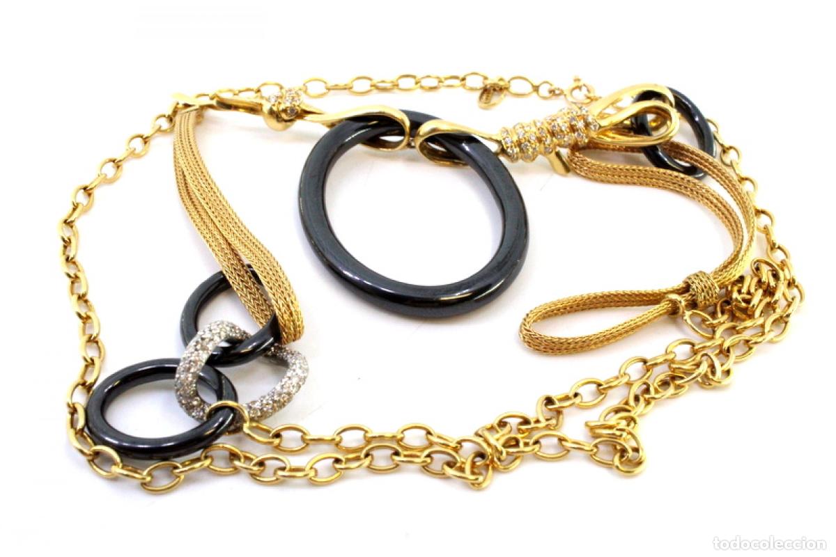 Joyeria: Collar bicolor en oro de 19,2K con diamantes. - Foto 3