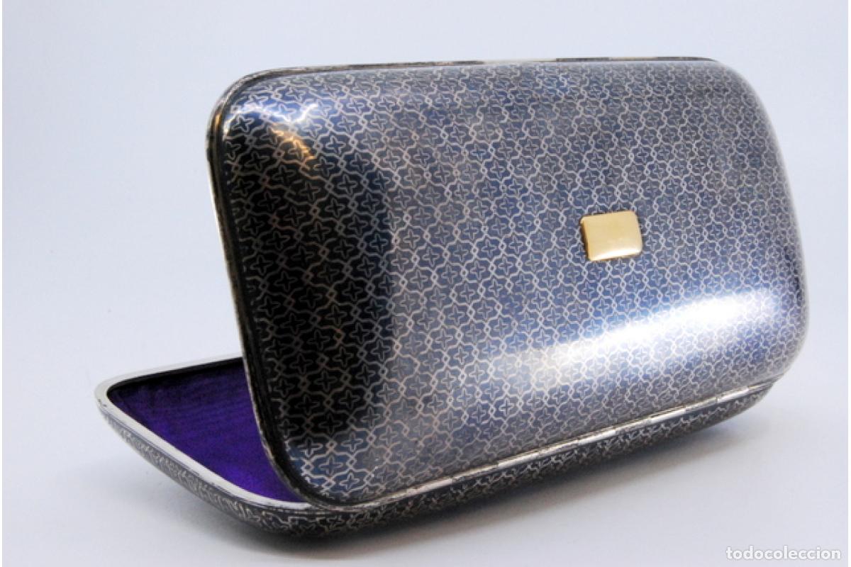 Joyeria: Caja de puros en oro de 18 quilates y plata. - Foto 4