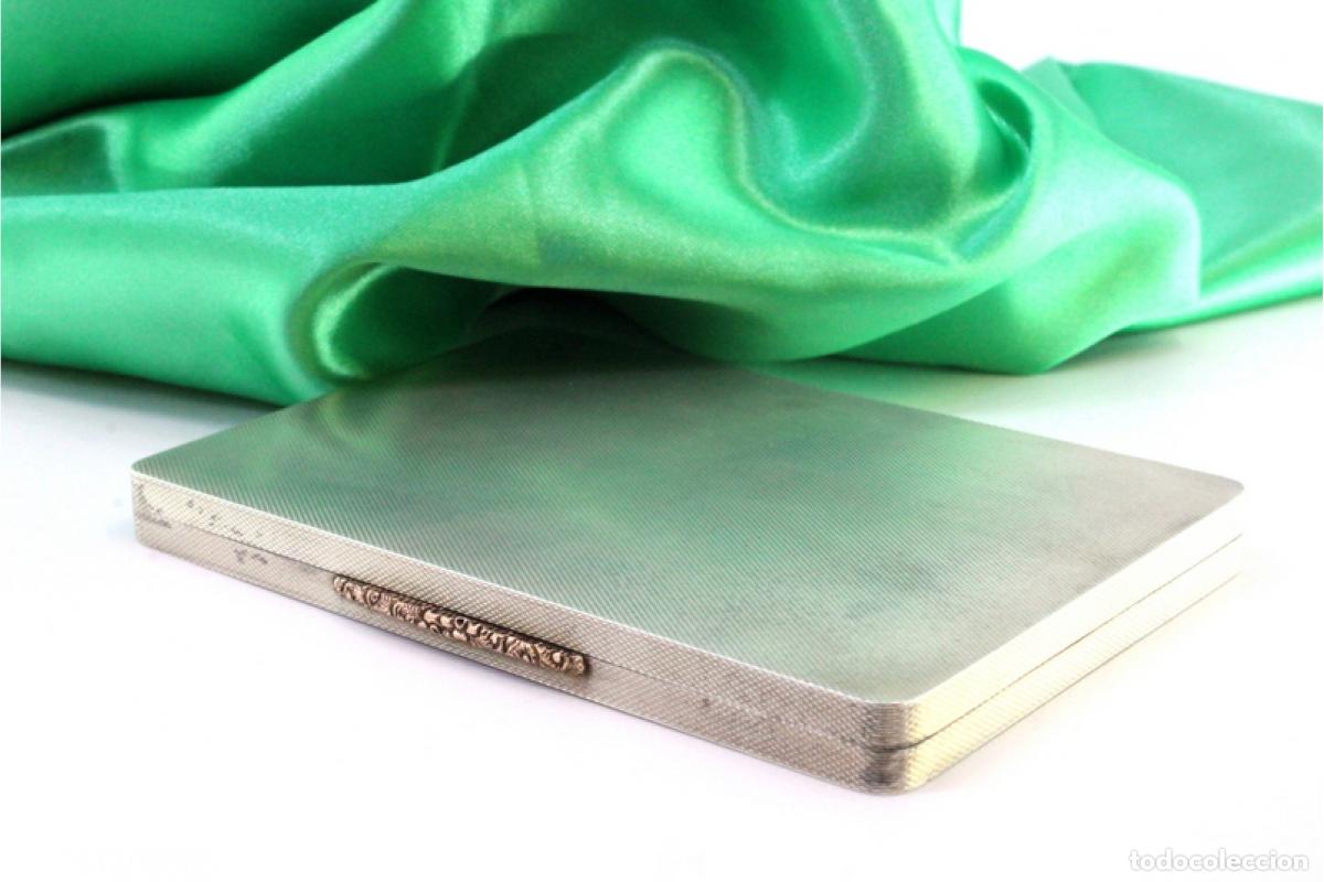 Joyeria: Caja de cigarrillos, en plata y oro de 18 quilates. - Foto 2