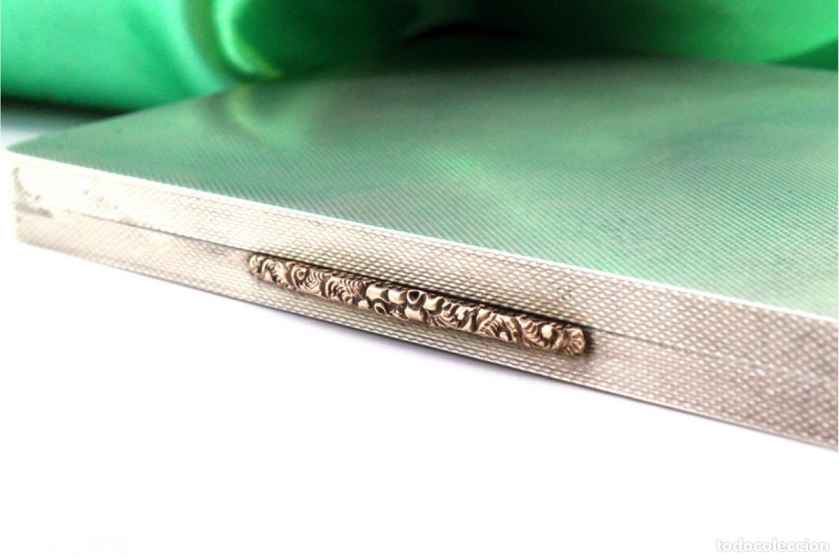 Joyeria: Caja de cigarrillos, en plata y oro de 18 quilates. - Foto 3