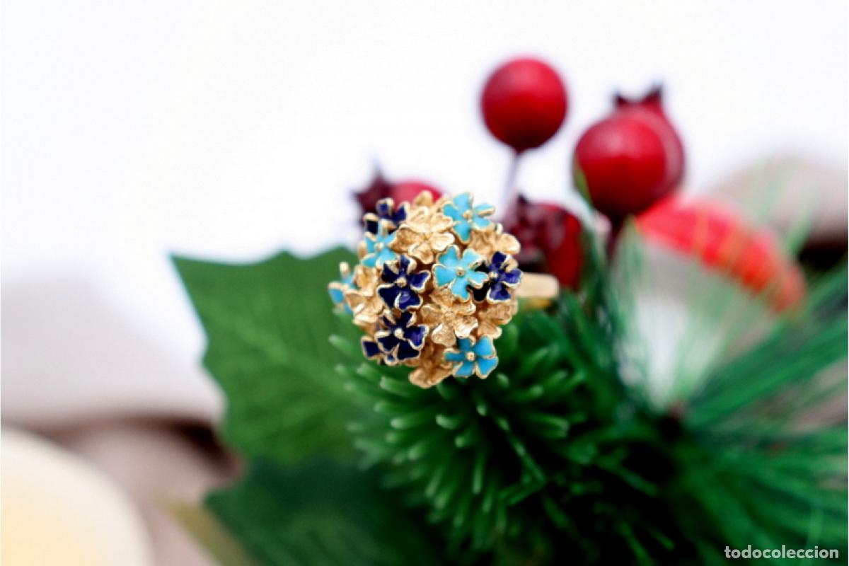 Joyeria: Conjunto de pendientes y anillo, en oro de 18K. - Foto 5