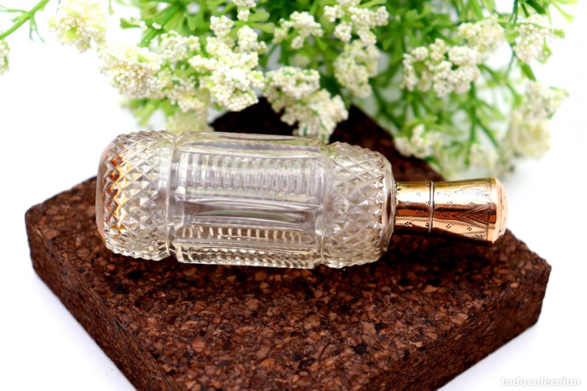 Joyeria: Frasco de perfume, fabricado en cristal y oro de 15K. - Foto 2
