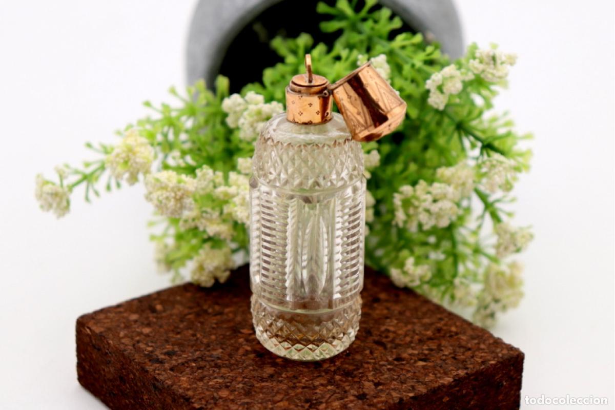 Joyeria: Frasco de perfume, fabricado en cristal y oro de 15K. - Foto 3
