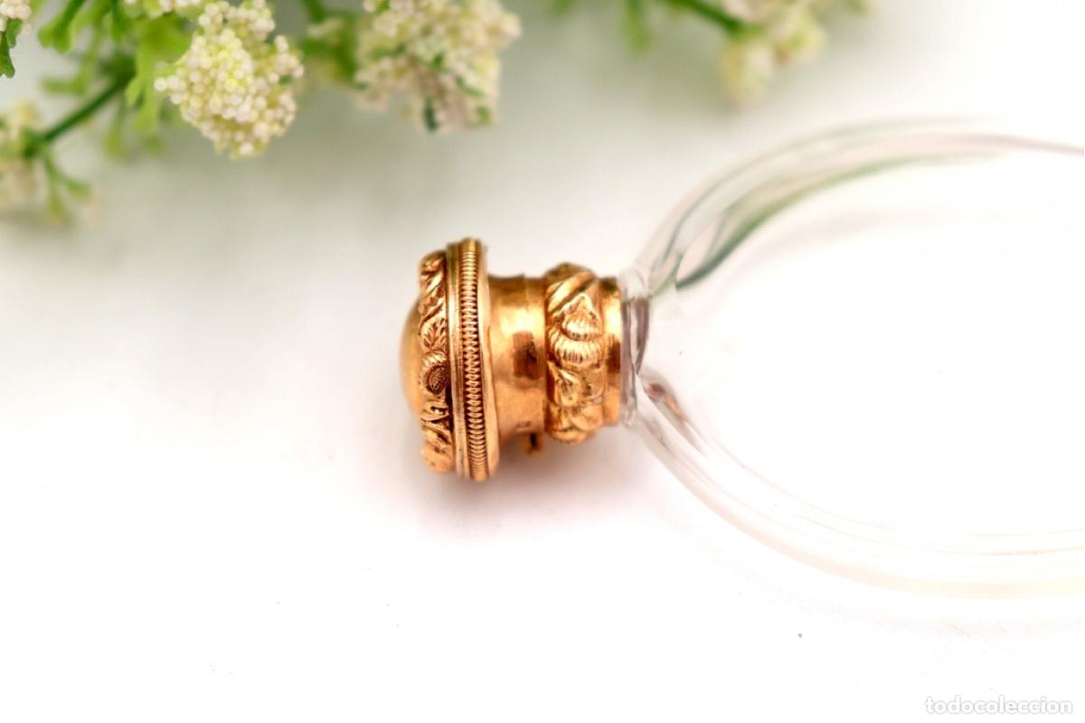 Joyeria: Frasco de perfume, fabricado en cristal y oro de 15K. - Foto 4