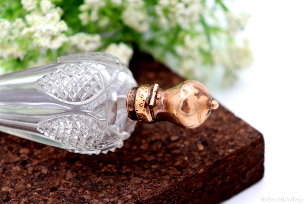 Joyeria: Frasco de perfume, fabricado en cristal y oro de 15K. - Foto 4
