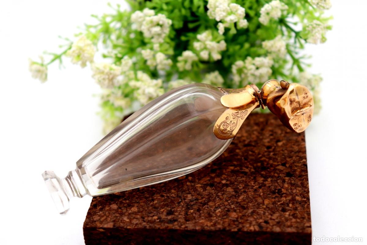 Joyeria: Frasco de perfume, fabricado en cristal y oro de 15K. - Foto 5