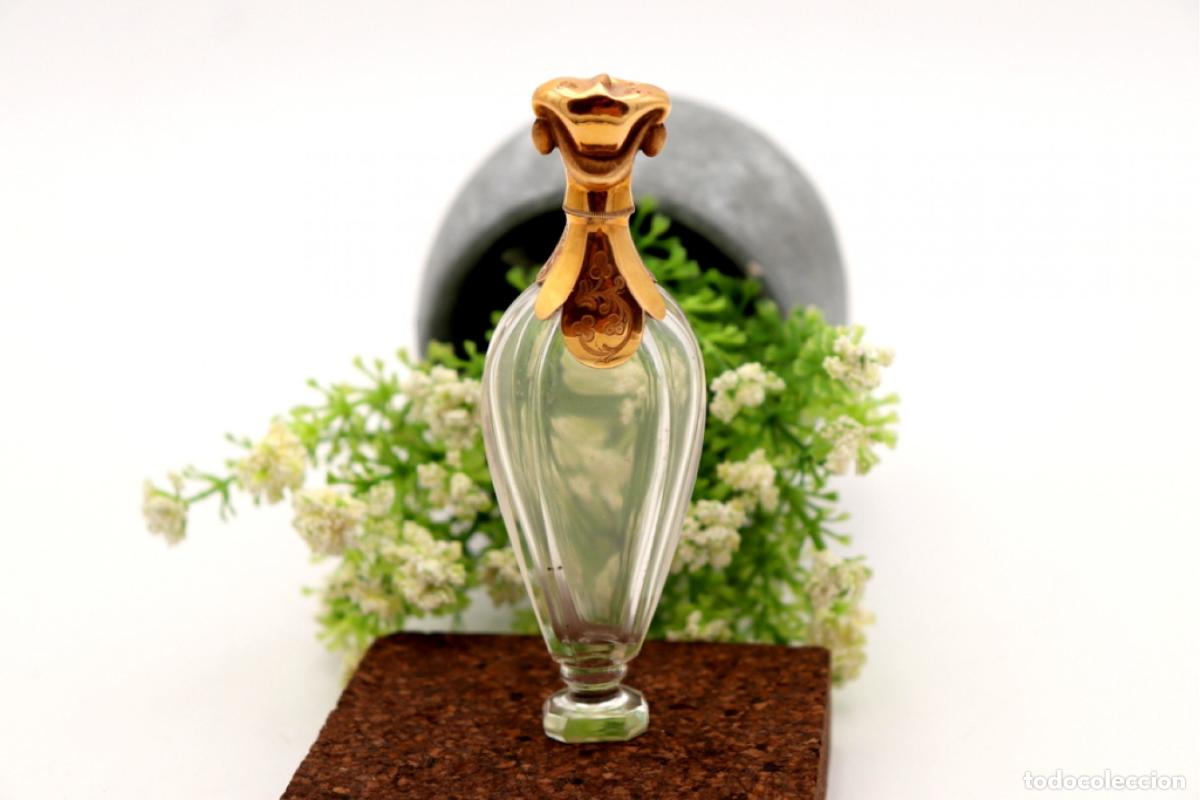 Joyeria: Frasco de perfume, fabricado en cristal y oro de 15K. - Foto 6