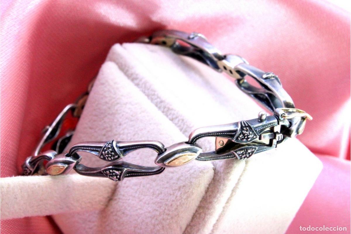 Joyeria: Pulsera en oro de 19,2K y plata con diamantes. - Foto 2