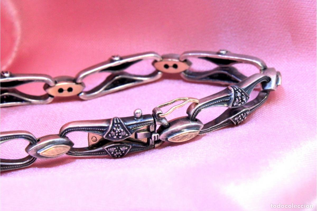 Joyeria: Pulsera en oro de 19,2K y plata con diamantes. - Foto 3