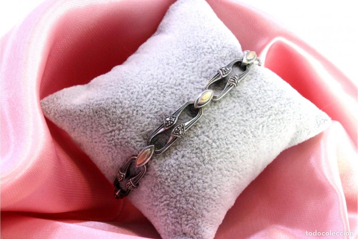 Joyeria: Pulsera en oro de 19,2K y plata con diamantes. - Foto 4