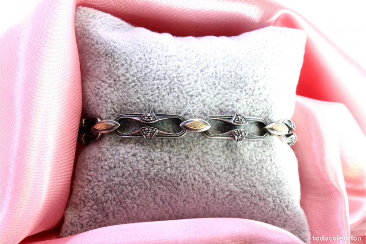 Joyeria: Pulsera en oro de 19,2K y plata con diamantes. - Foto 6
