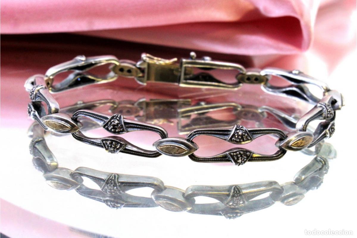 Joyeria: Pulsera en oro de 19,2K y plata con diamantes. - Foto 7