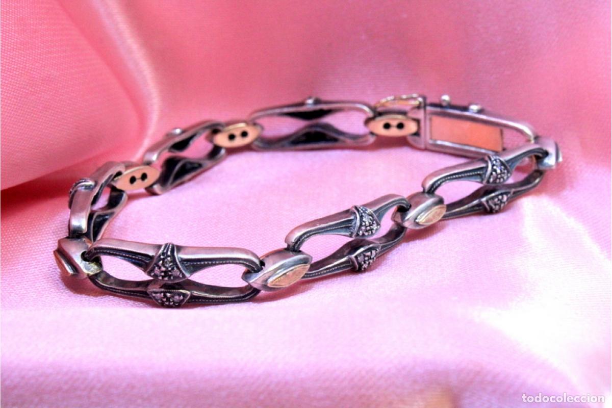 Joyeria: Pulsera en oro de 19,2K y plata con diamantes. - Foto 8