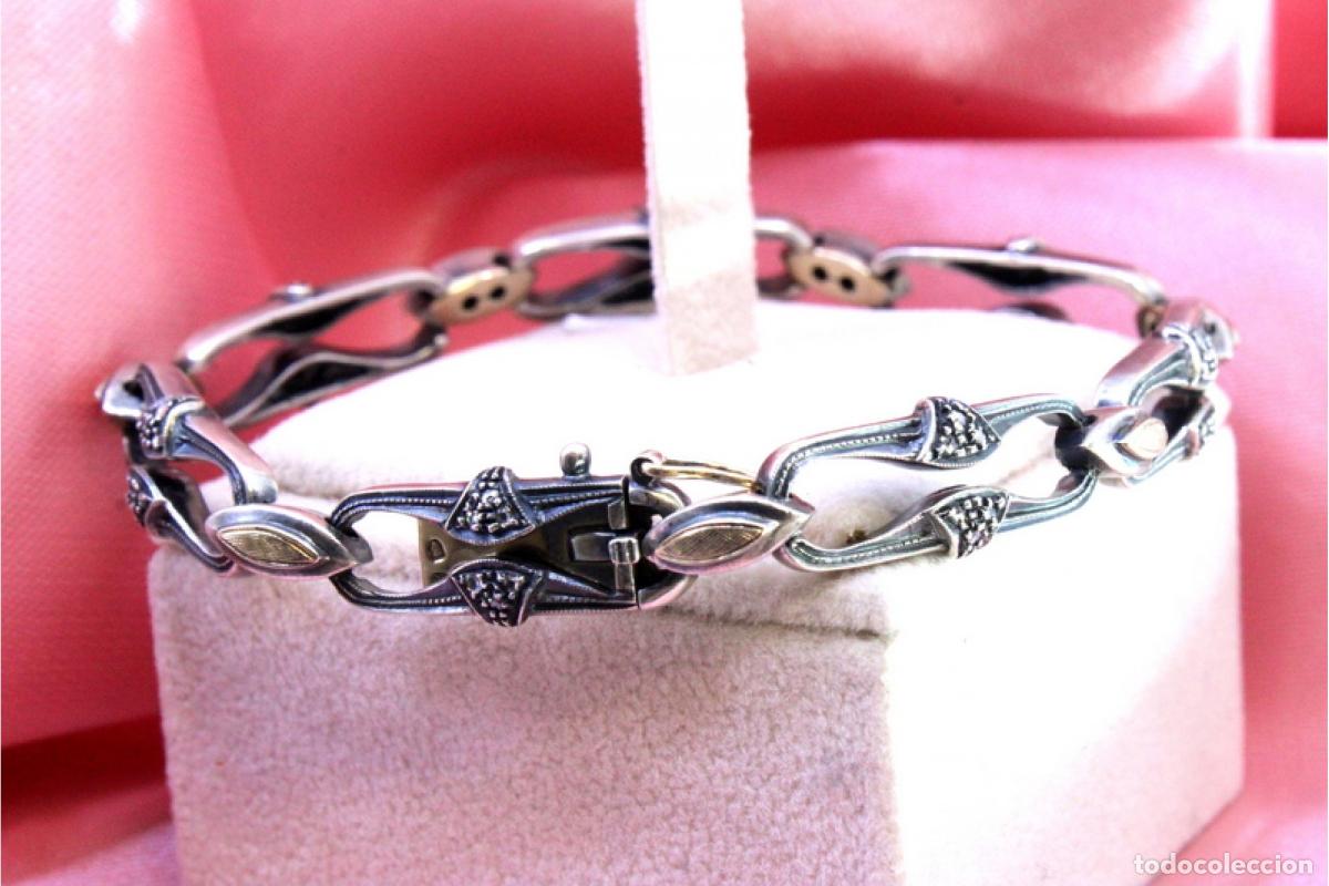 Joyeria: Pulsera en oro de 19,2K y plata con diamantes. - Foto 10