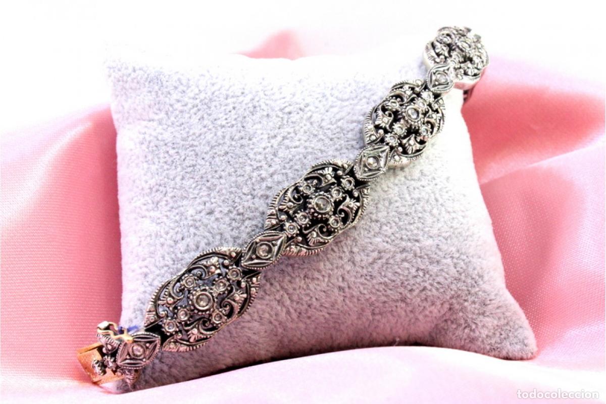 Joyeria: Pulsera en oro de 19,2K y plata con diamantes. - Foto 5