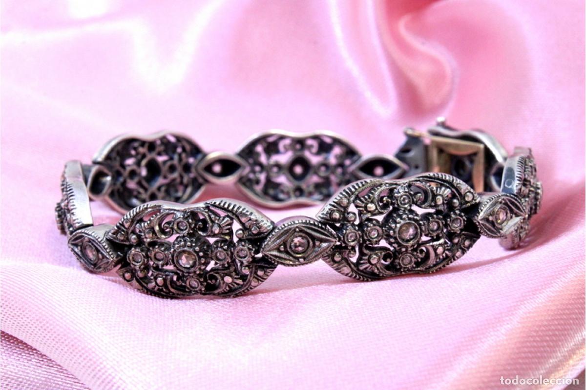 Joyeria: Pulsera en oro de 19,2K y plata con diamantes. - Foto 6