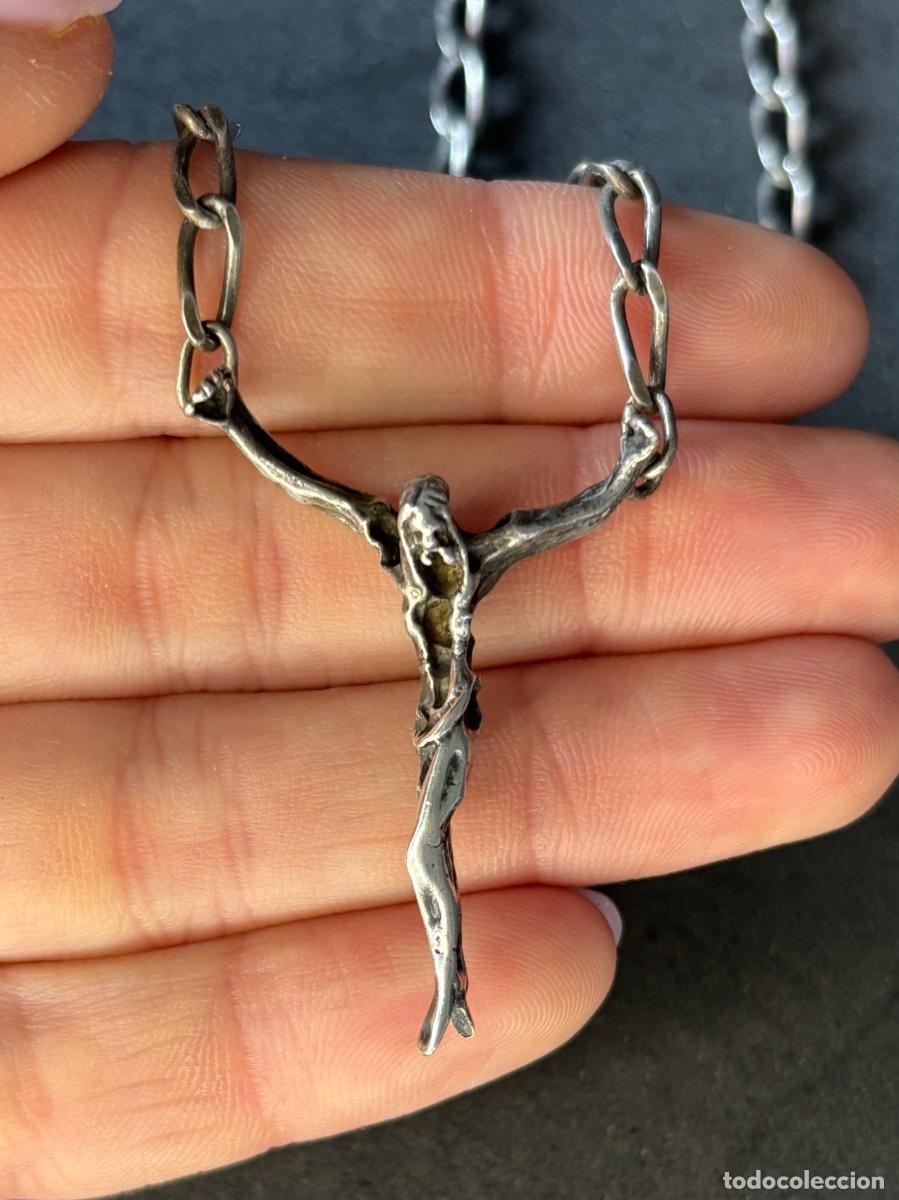 Joyeria: (AD)CADENA Y CRISTO DE DALI DE PLATA - Foto 2