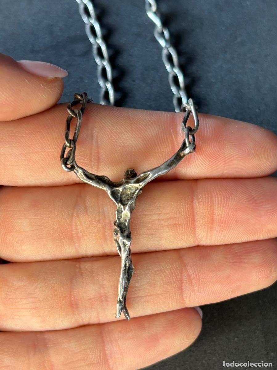Joyeria: (AD)CADENA Y CRISTO DE DALI DE PLATA - Foto 3