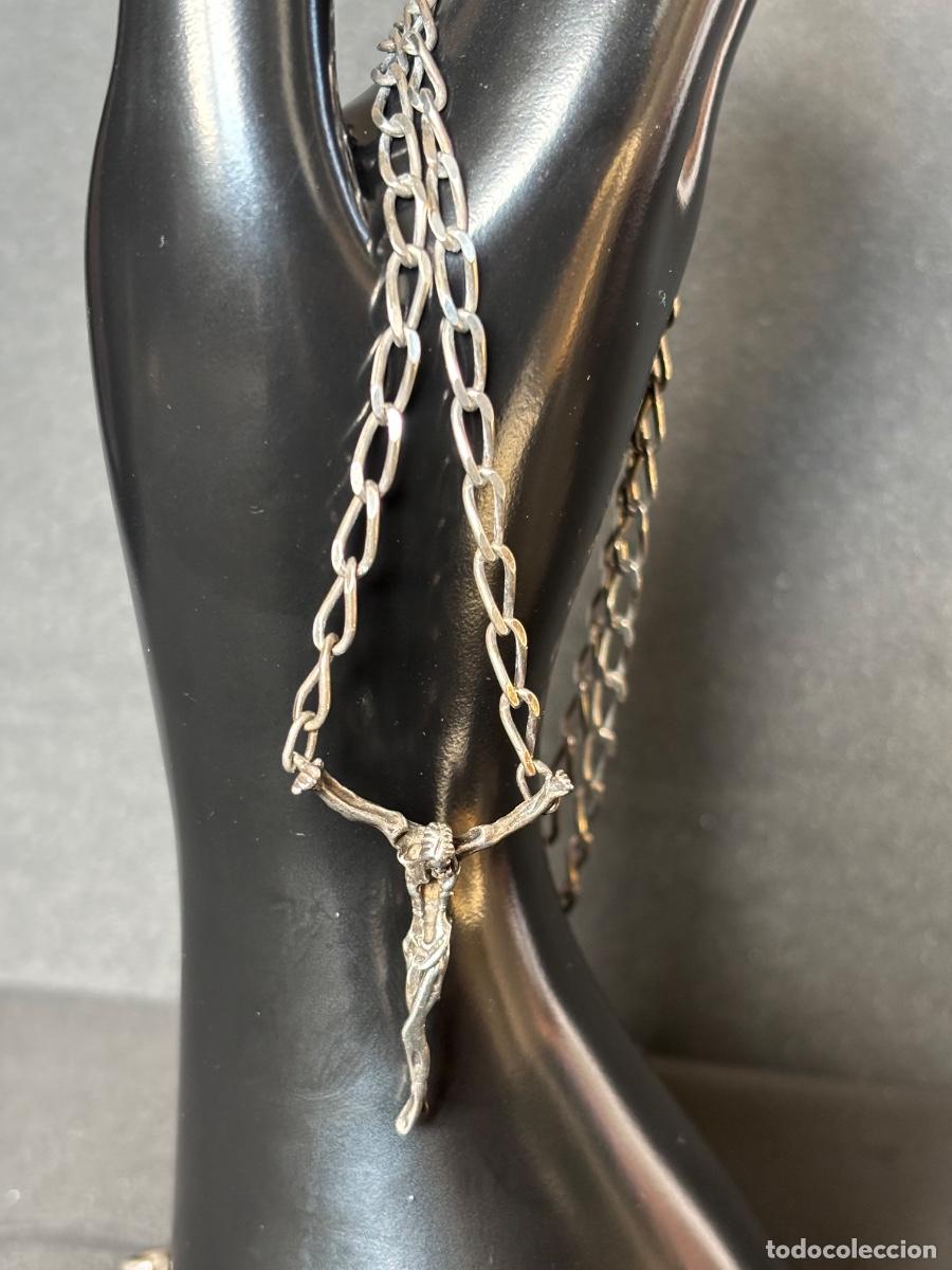 Joyeria: (AD)CADENA Y CRISTO DE DALI DE PLATA - Foto 6