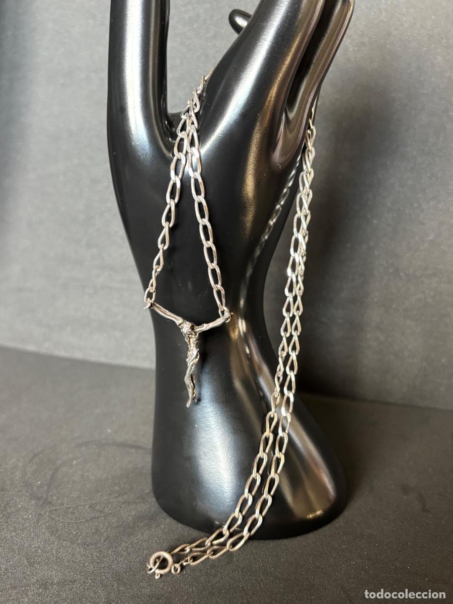 Joyeria: (AD)CADENA Y CRISTO DE DALI DE PLATA - Foto 7