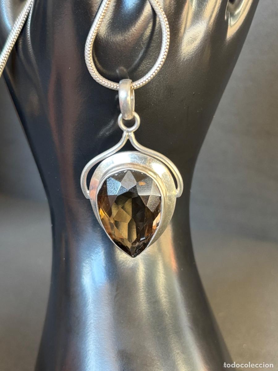 Joyeria: (AD) ELEGANTE CADENA Y COLGANTE DE PLATA TOPACIO - Foto 1