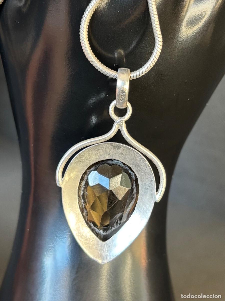 Joyeria: (AD) ELEGANTE CADENA Y COLGANTE DE PLATA TOPACIO - Foto 2