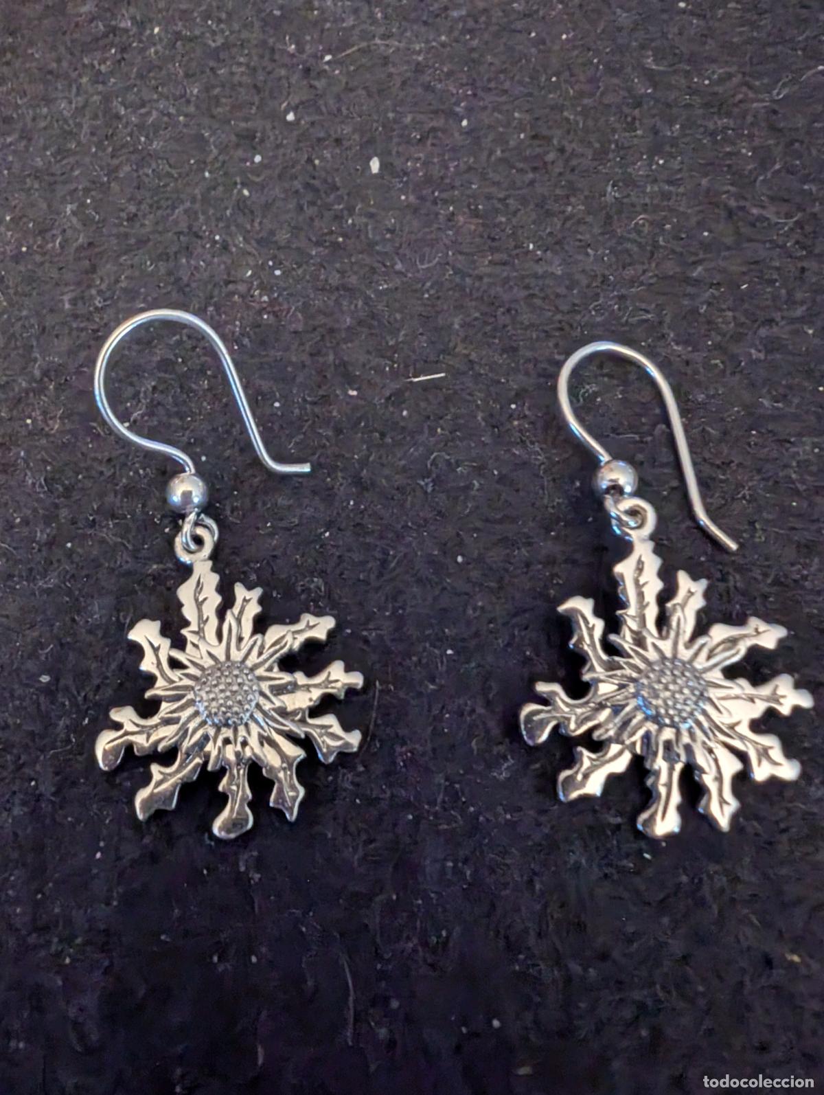 Joyeria: PENDIENTES DE PLATA FORMA DE SOL. 6,54 gr. - Foto 1