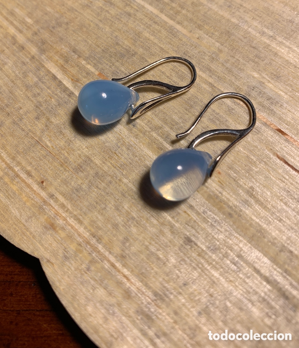 Joyeria: Pendientes gotas azul cristal - Foto 1