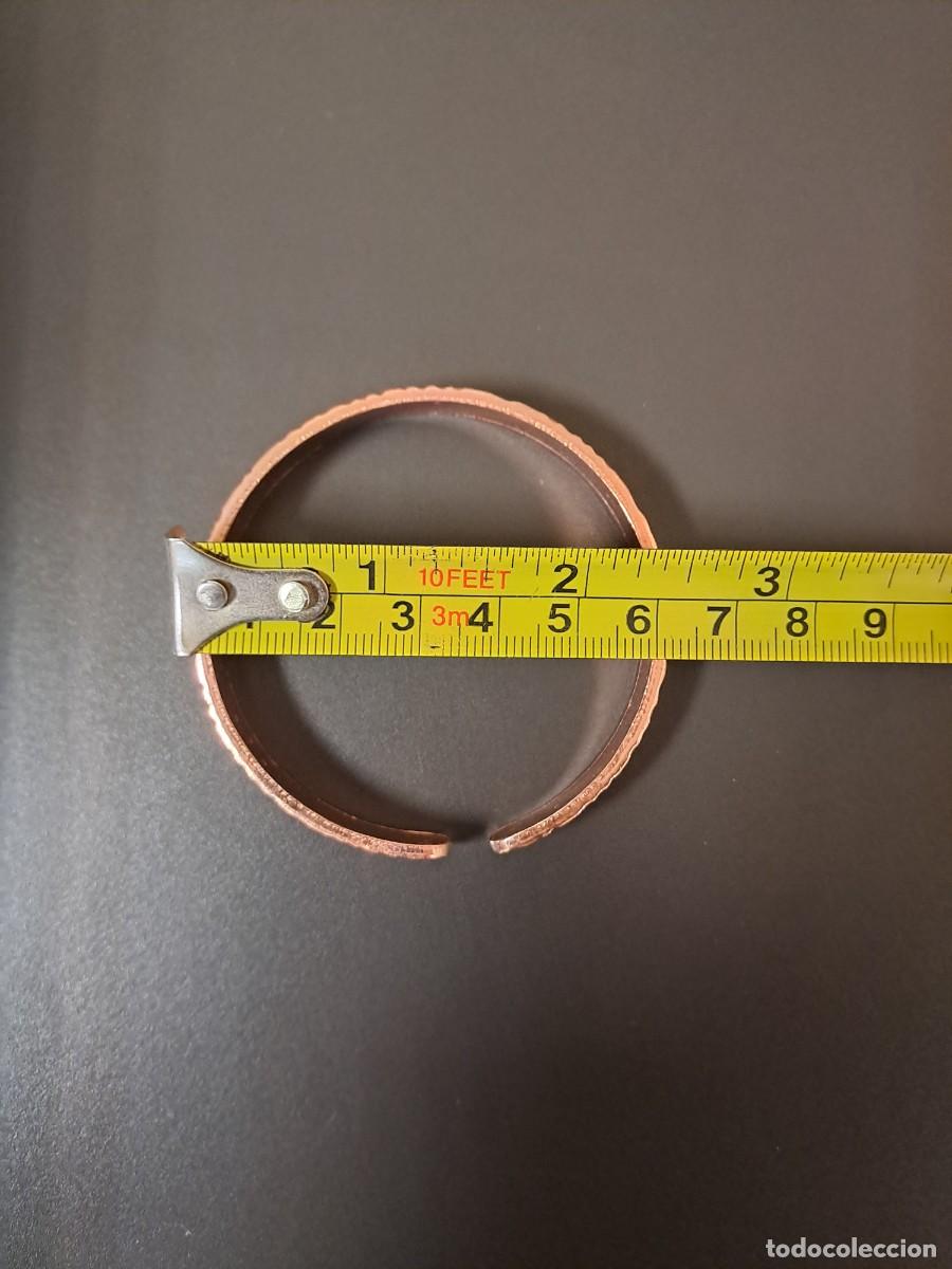 Joyeria: Pulsera de cobre ajustable relieve picado, nueva - Foto 9