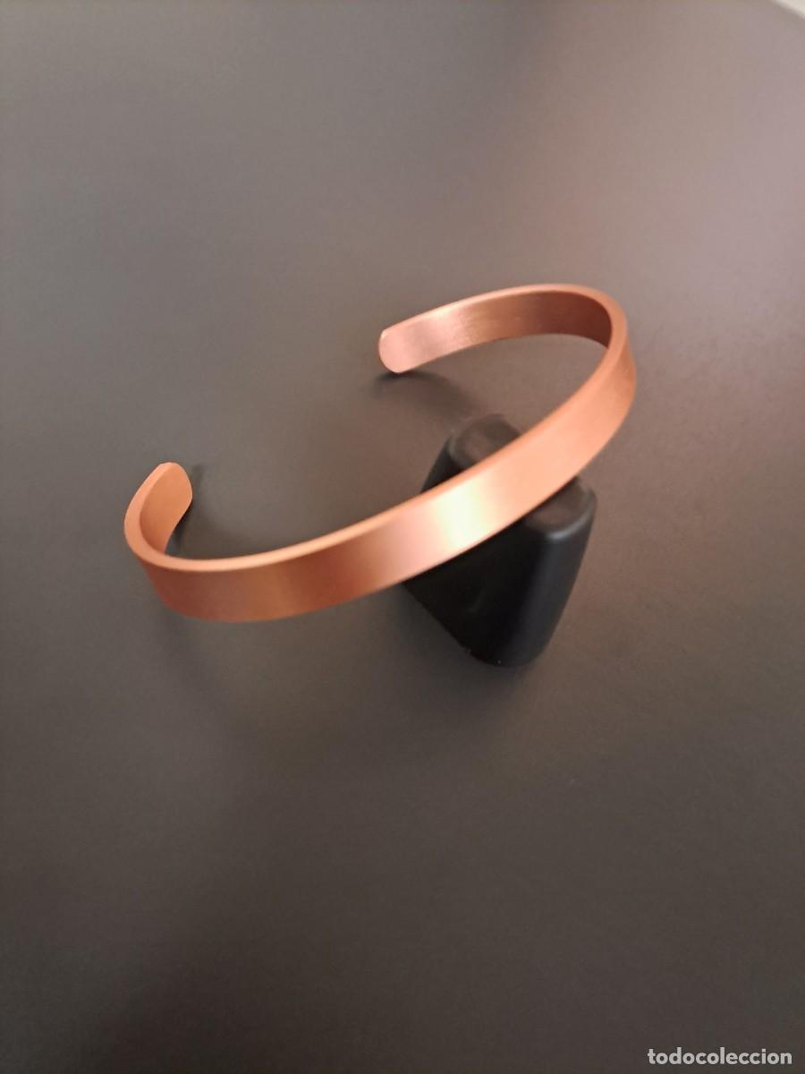 Joyeria: Pulsera ajustable de cobre liso, nueva - Foto 2