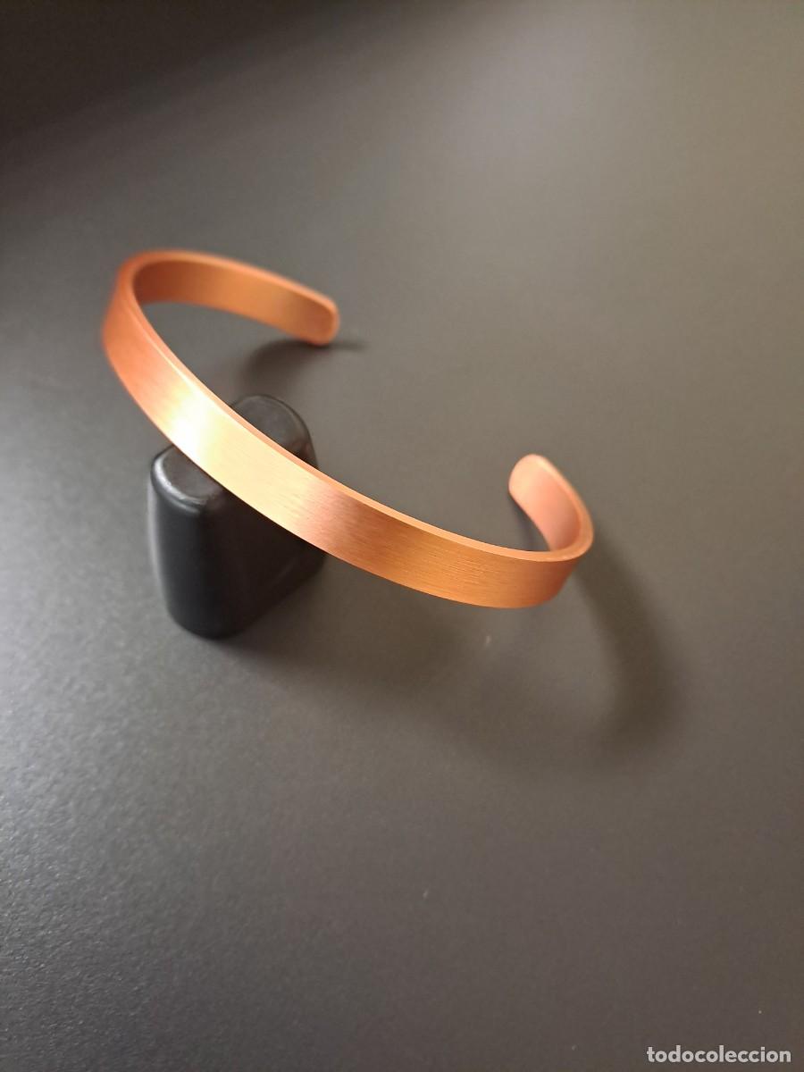 Joyeria: Pulsera ajustable de cobre liso, nueva - Foto 3