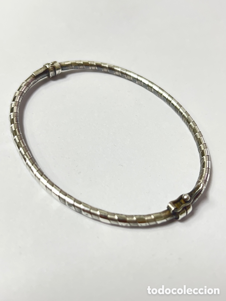 Joyeria: Pulsera media ca&ntilde;a de plata /Pul284 - Foto 3