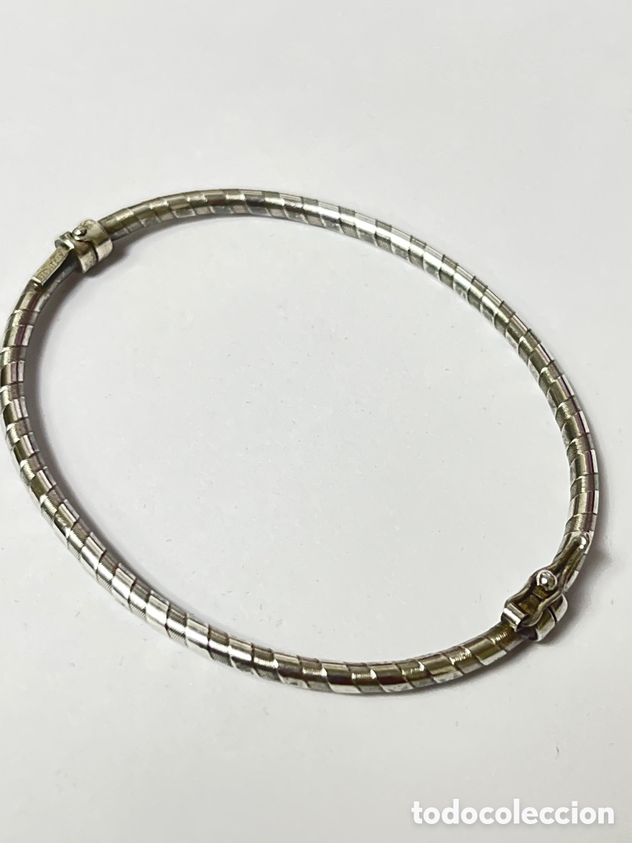 Joyeria: Pulsera media ca&ntilde;a de plata /Pul284 - Foto 4