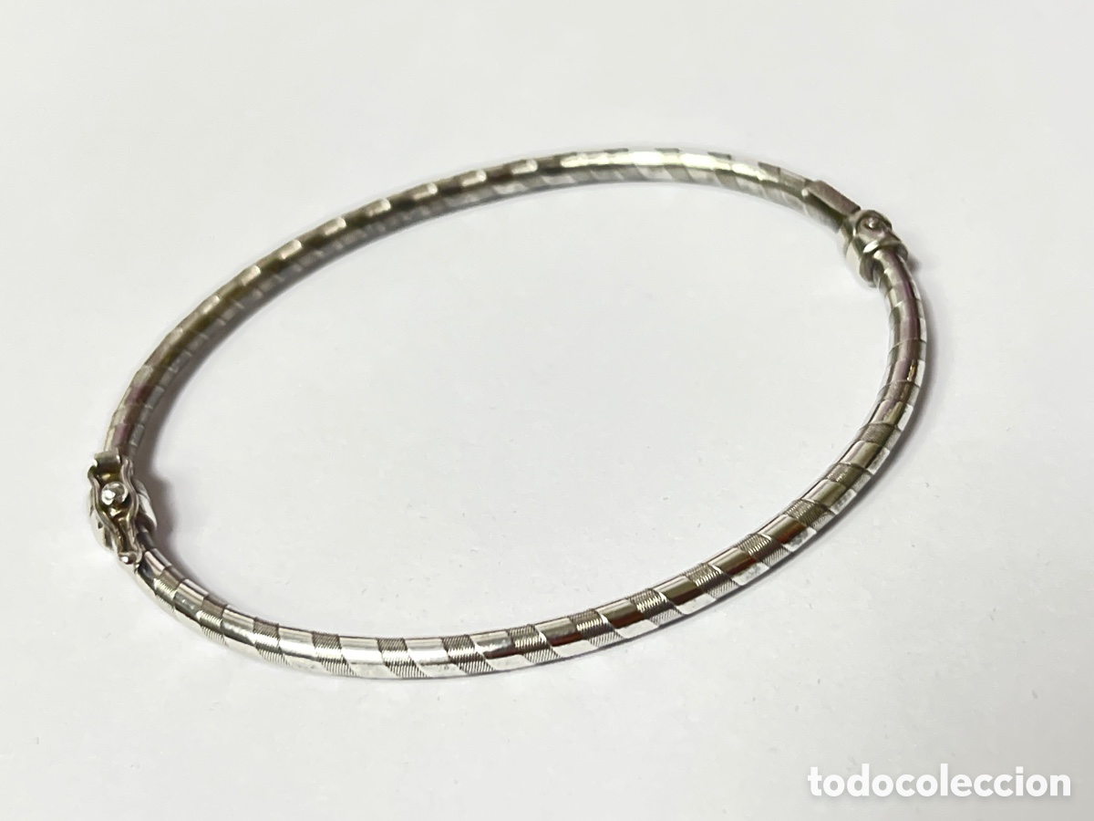 Joyeria: Pulsera media ca&ntilde;a de plata /Pul284 - Foto 8