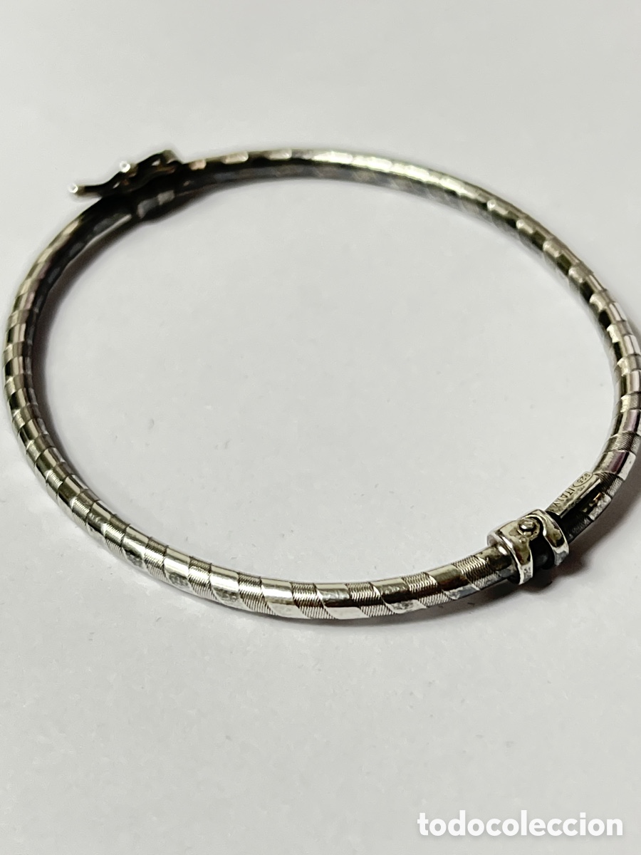 Joyeria: Pulsera media ca&ntilde;a de plata /Pul284 - Foto 1