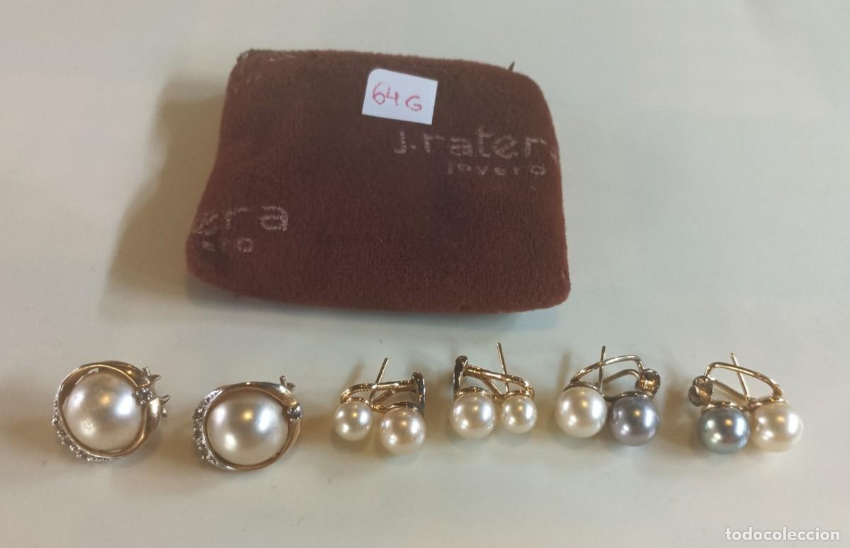 Joyeria: Juego de pendientes de imitaci&oacute;n de perlas - Foto 1