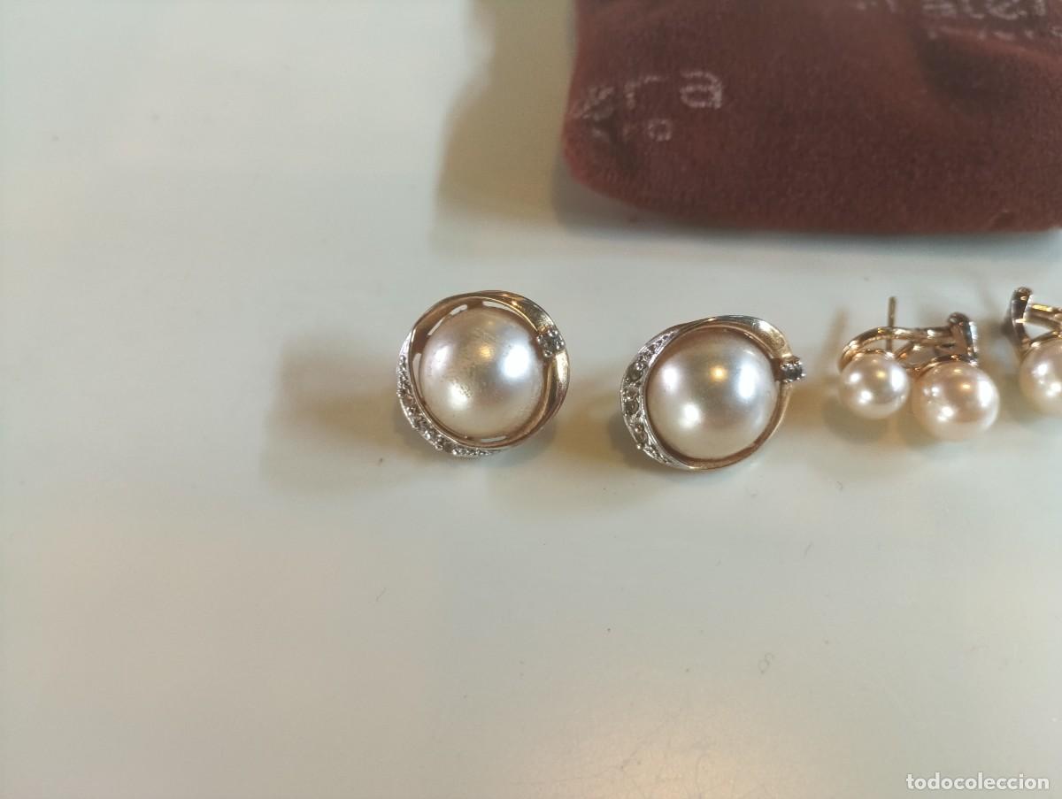 Joyeria: Juego de pendientes de imitaci&oacute;n de perlas - Foto 2