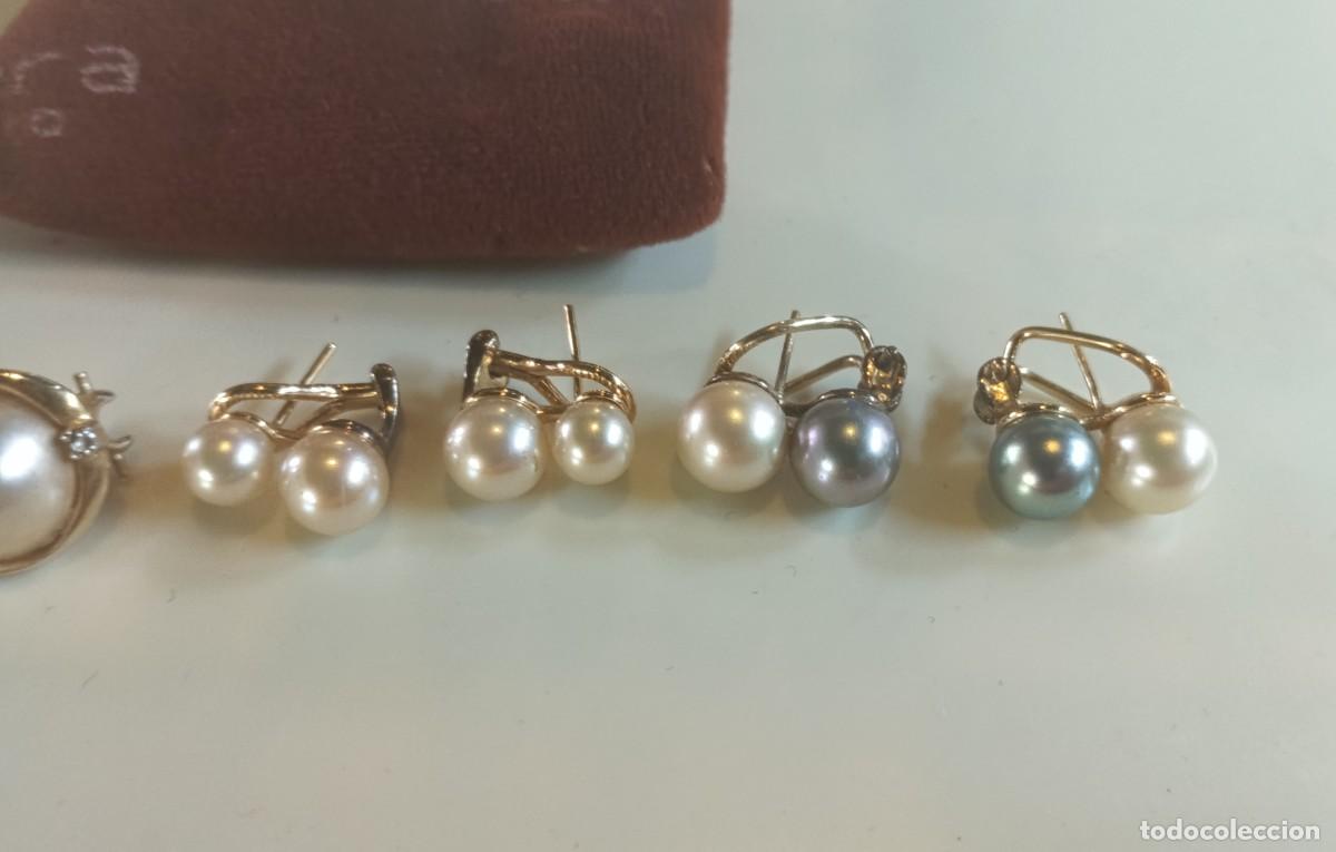 Joyeria: Juego de pendientes de imitaci&oacute;n de perlas - Foto 3