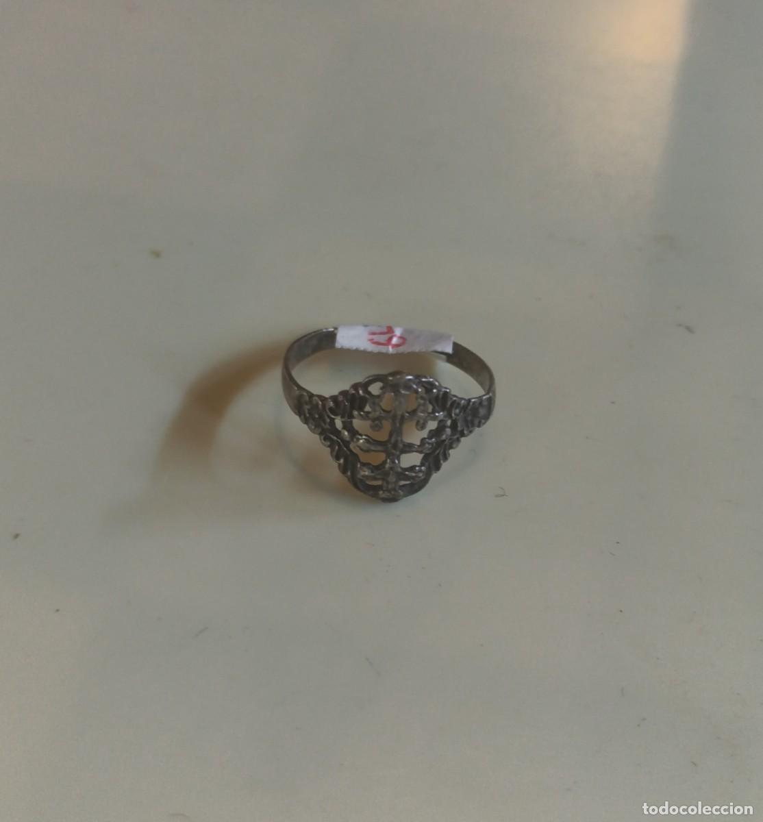 Joyeria: Anillo religioso, posiblemente plata - Foto 1