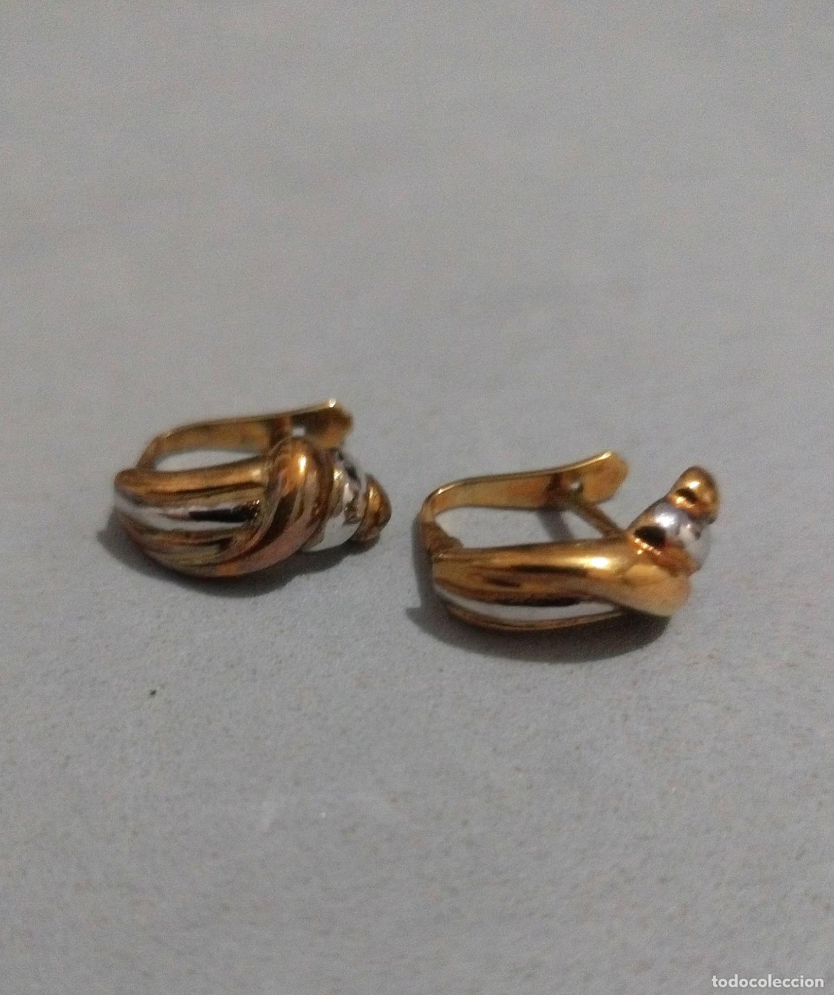 Joyeria: Pendientes de plata, con ba&ntilde;o de oro, cierre de pala catal&aacute;n. - Foto 2