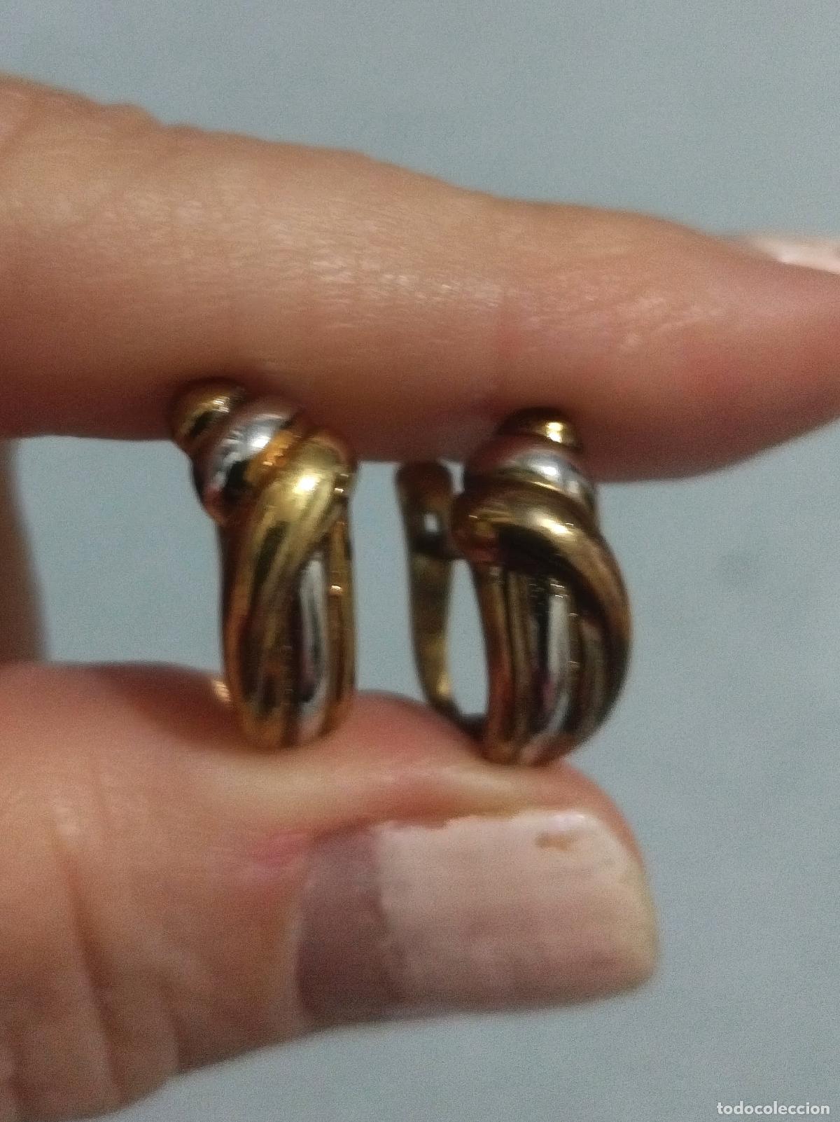 Joyeria: Pendientes de plata, con ba&ntilde;o de oro, cierre de pala catal&aacute;n. - Foto 4