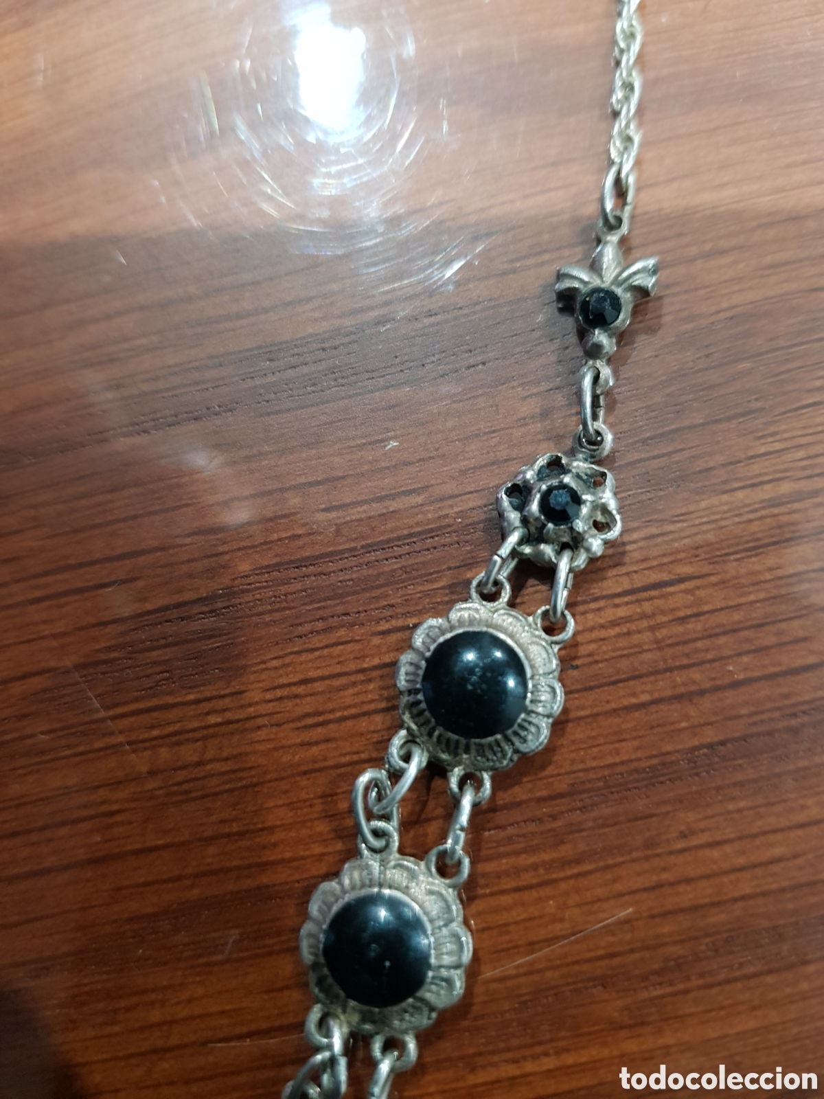 Joyeria: COLLAR PLATA 925 Y FLORES NEGRAS - Foto 6