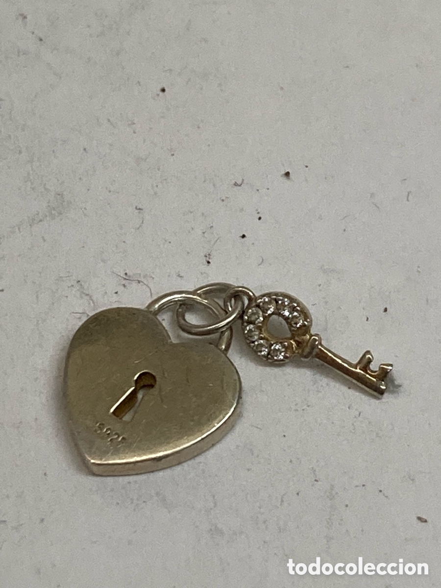 Joyeria: Colgante de plata candado y llave /C551 - Foto 1
